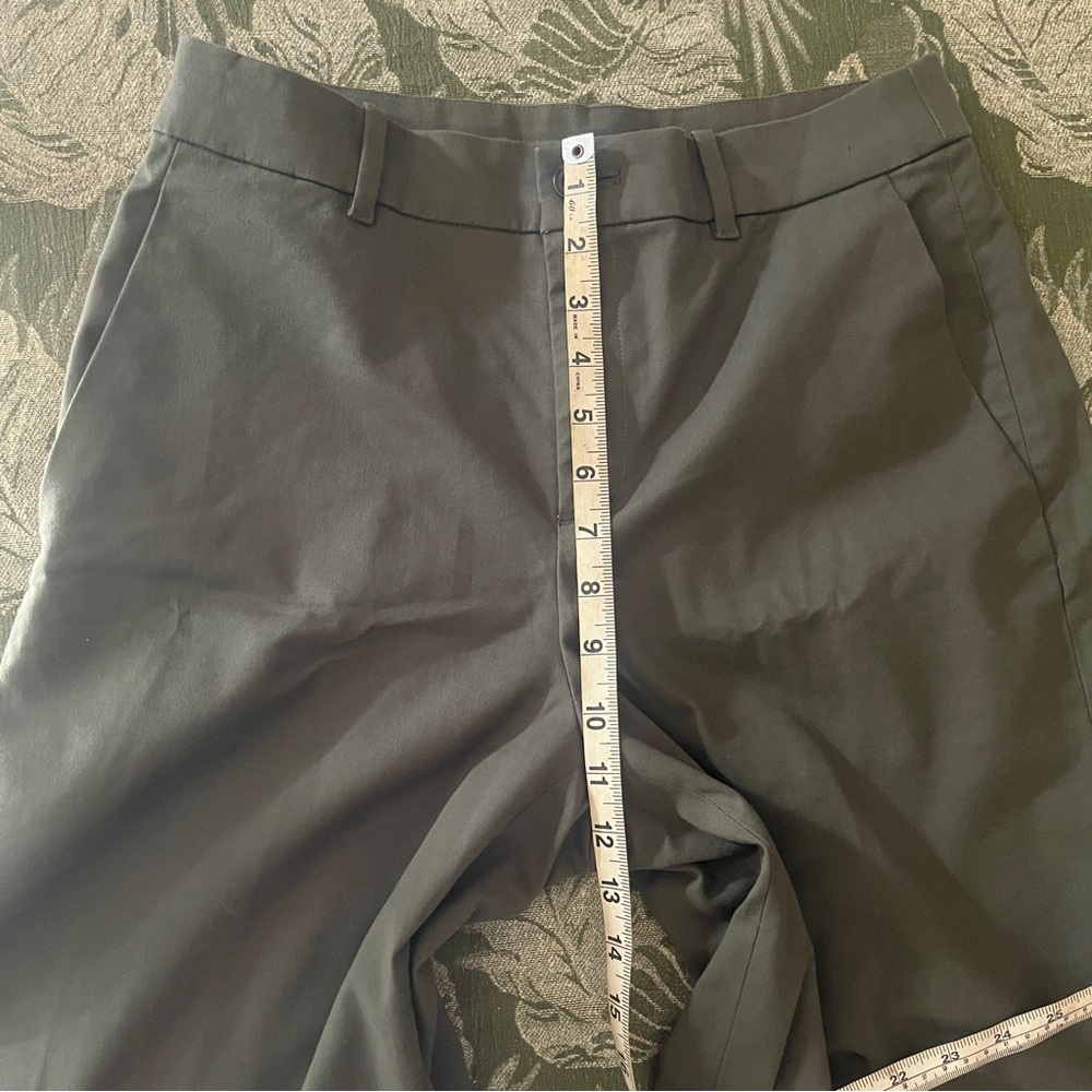 Green Wide-Leg Pants Uniqlo Womens Size 6 Medium - Picture 4 of 8